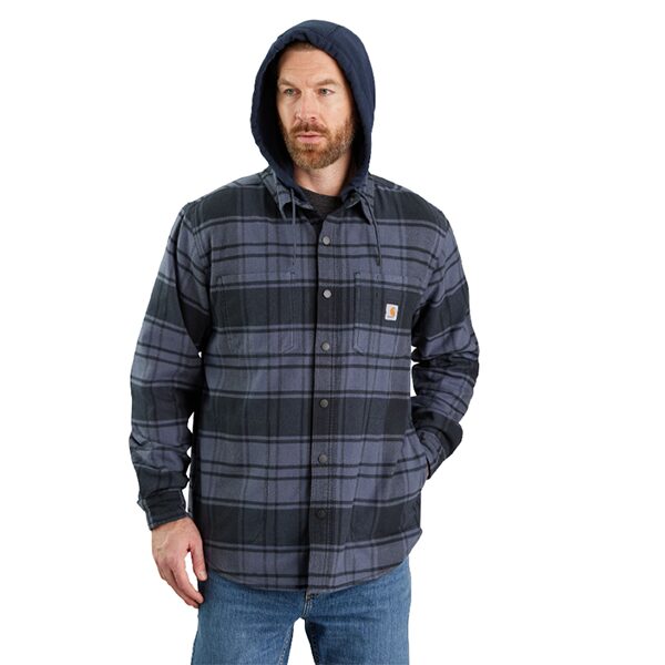 Carhartt Rugged Flex® Relaxed Fit Flannel Fleece Lined Hooded Shirt ...
