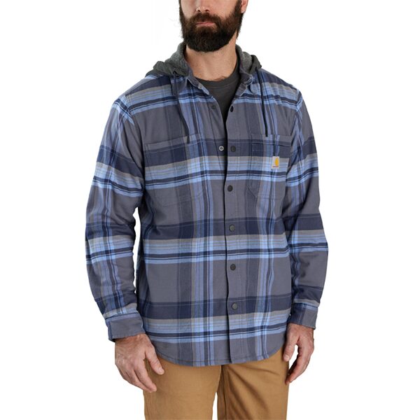 Rugged Flex® Relaxed Fit Flannel Fleece Lined Hooded Shirt Jac