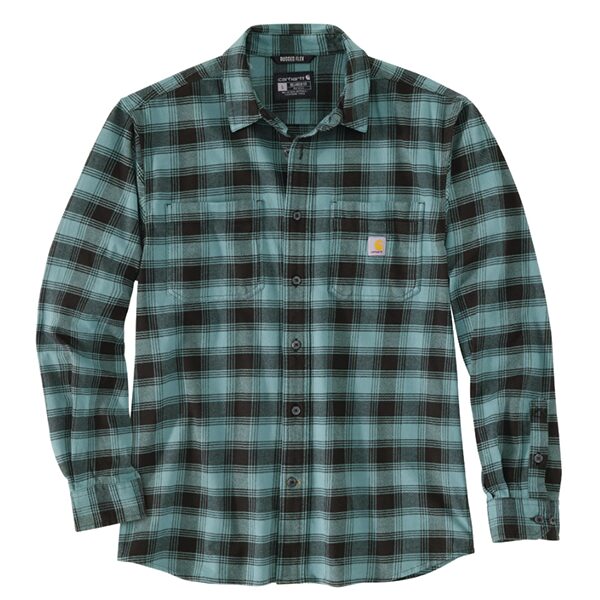 Carhartt Rugged Flex® Releaxed Fit Midweight Flannel Long-Sleeve Plaid ...