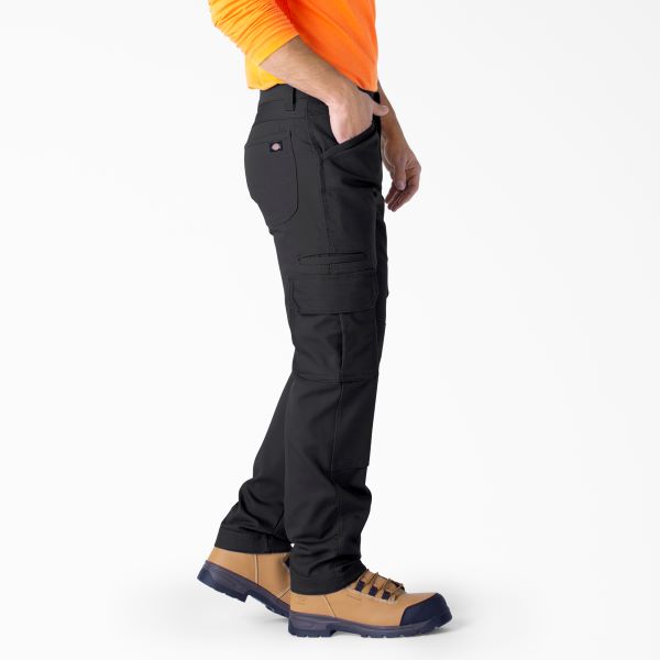Black Relaxed Fit Flex Cargo Pants - 30 X 30