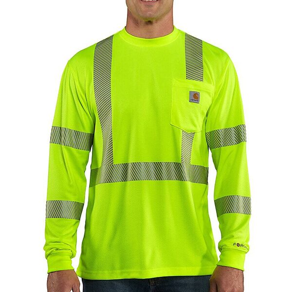 Carhartt Force High-Visibility Long-Sleeve Class 3 T-Shirt - Barebones  Workwear