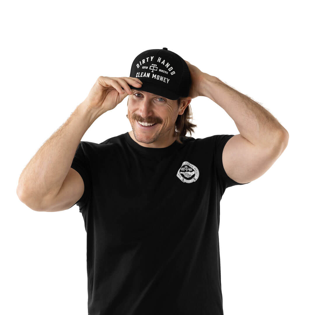 TROLL CO Dirty Hands – Clean Money Curved Brim Cap