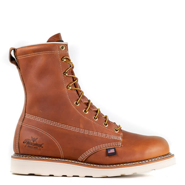Thorogood American Heritage 8" Tobacco Plain Toe MAXWear Wedge