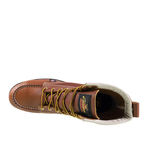 Thorogood American Heritage 6" Tobacco Safety Toe Moc Toe Maxwear Wedge - Image 4