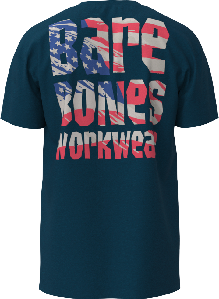 BareBones WorkWear BareBones Patriot Short Sleeve Tee - Image 2