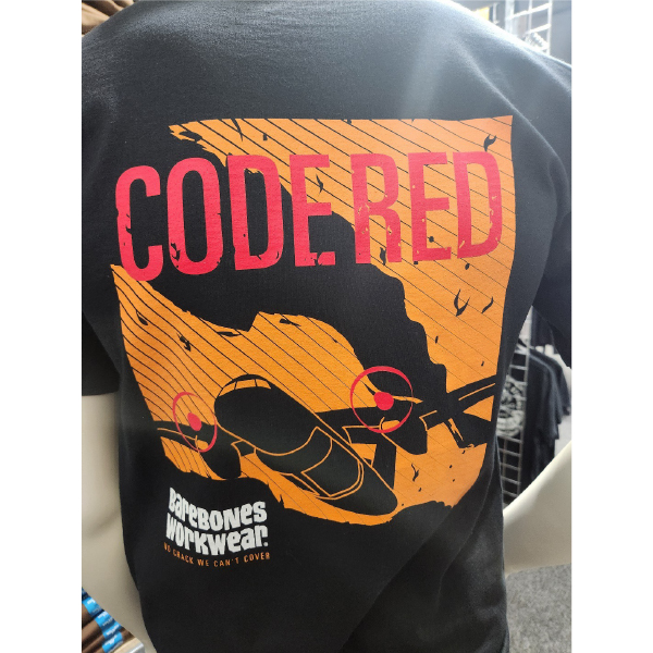 BareBones WorkWear Code Red Short-Sleeve Tee Shirt - Image 3
