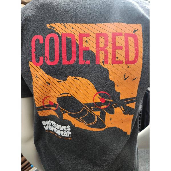 BareBones WorkWear Code Red Short-Sleeve Tee Shirt - Image 2