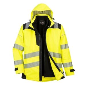 Portwest HI VIZ 3IN1 Jacket, Brite Yellow