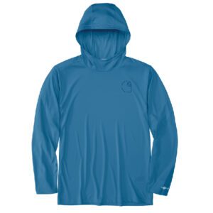 Carhartt Force Sun Defender Lightweight Long-Sleeve Hooded Logo Graphic T-Shirt