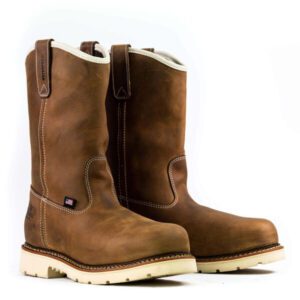 Thorogood American Heritage - Waterproof - 11" Crazy Horse Safety Toe - Pull-On Wellington