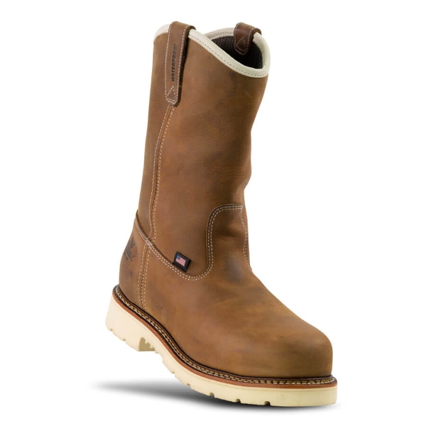 Thorogood American Heritage - Waterproof - 11" Crazy Horse Safety Toe - Pull-On Wellington - Image 4