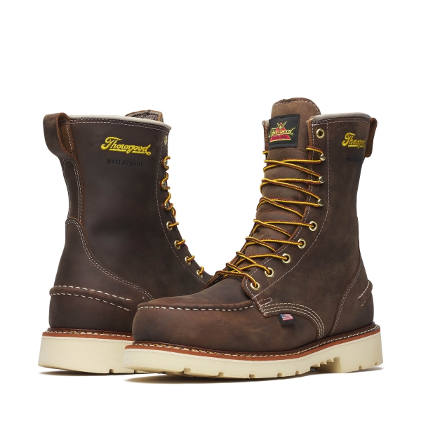 Thorogood 1957 Series - Waterpoof 8" Crazy Horse Steel Moc Toe 90 - Image 3