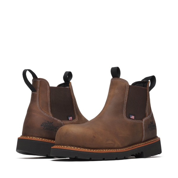 Thorogood American Legacy - Chelsea Crazy Horse Nano Round Toe Black 90 - Image 3