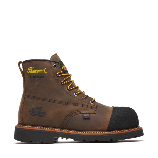 Thorogood Hammerhead - 6" Crazy Horse Nano Toe - Black MAXWear 90 Outsole - Image 2