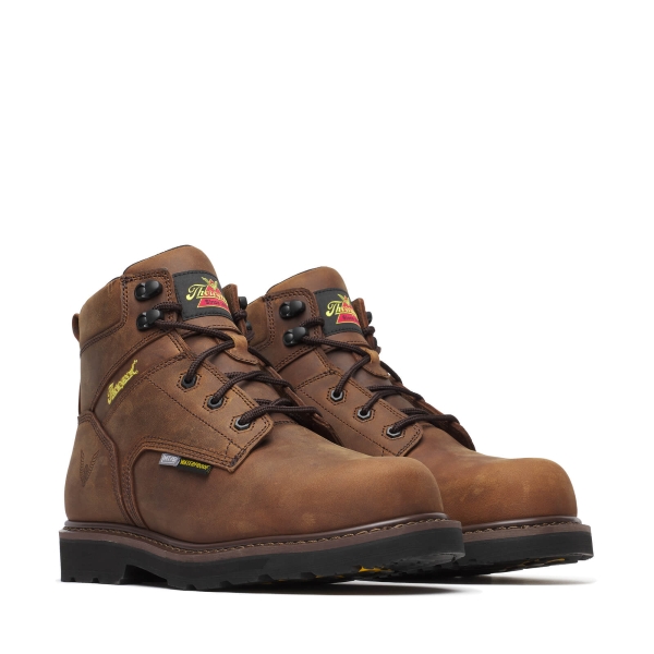 Thorogood Jobsite Series - WP 6" Crazy Horse Comp Round Toe I-MET