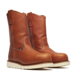 Thorogood American Heritage - 11" Tobacco Safety Toe - Pull-On Wellington