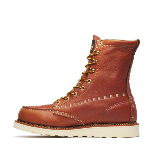 Thorogood American Heritage - 8" Tobacco Safety Toe - Moc Toe MAXWear Wedge - Image 4