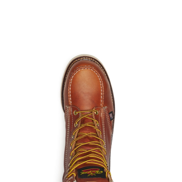 Thorogood American Heritage - 8" Tobacco Safety Toe - Moc Toe MAXWear Wedge - Image 4