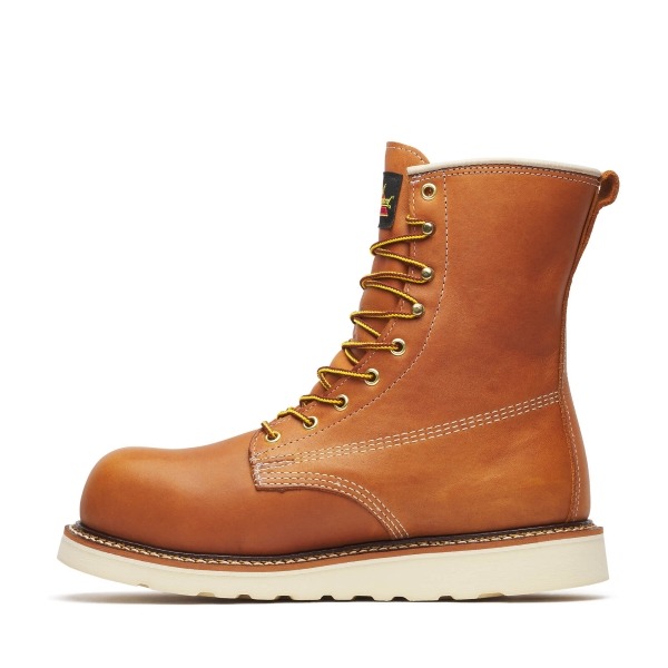 Thorogood American Heritage - Waterproof - 8" Tobacco Composite Safety Toe - Plain Toe MAXWear Wedge - Image 4