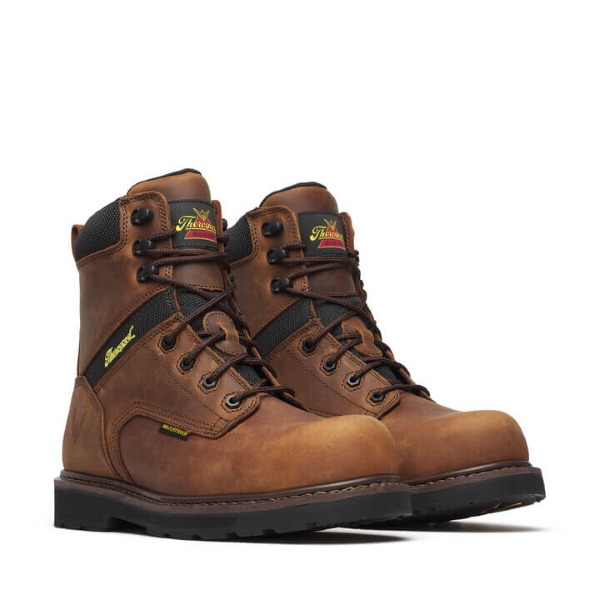 Thorogood Jobsite Series - 8" Crazy Horse Waterproof Safety Toe