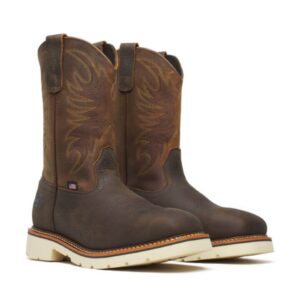 Thorogood Square Toe Wellington - Pebble Bottom/Crazy Horse Upper - 11" Safety Toe