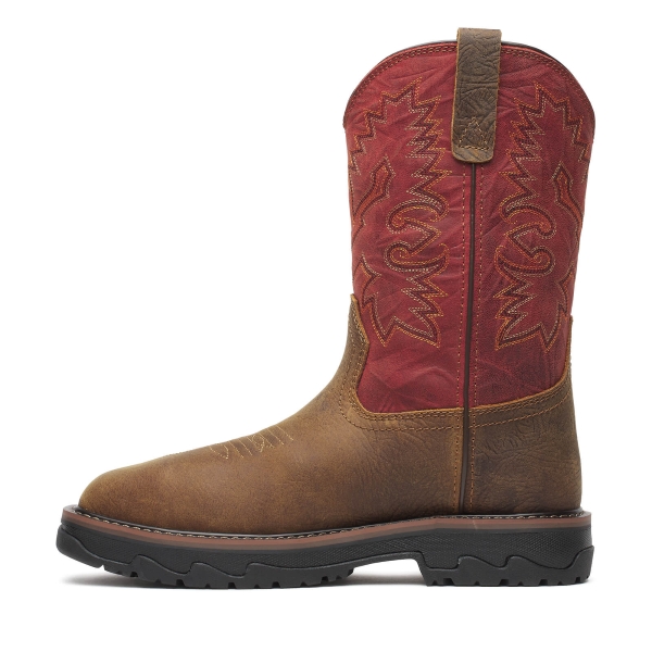 Thorogood Buffalo Ridge - Waterpoof 11" Brown/Scarlet Nano Square Toe - Image 4