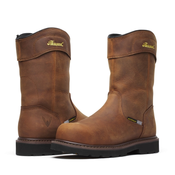 Thorogood Jobsite Series - Waterpoof 11" Crazy Horse Comp Round Toe I-MET Black - Image 3