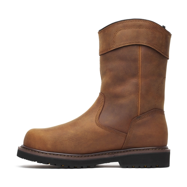 Thorogood Jobsite Series - Waterpoof 11" Crazy Horse Comp Round Toe I-MET Black - Image 4