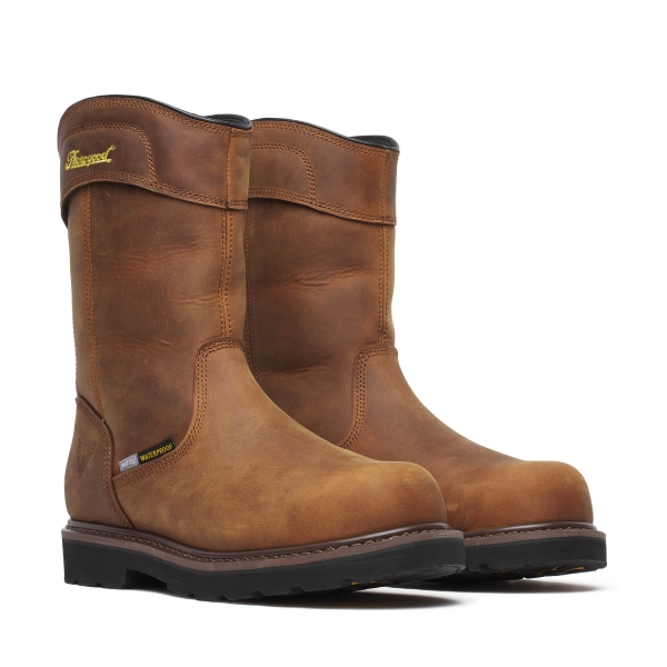 Thorogood Jobsite Series - Waterpoof 11" Crazy Horse Comp Round Toe I-MET Black