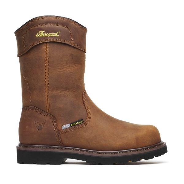 Thorogood Jobsite Series - Waterpoof 11" Crazy Horse Comp Round Toe I-MET Black - Image 2
