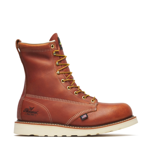 Thorogood American Heritage - 8" Tobacco Safety Toe - Plain Toe MAXWear Wedge - Image 2