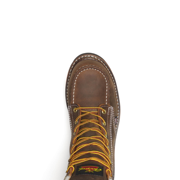 Thorogood American Heritage - 8" Crazy Horse Steel Moc Toe Black 90 - Image 6