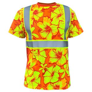 SafetyShirtz SS360 Tropic Heat - Orange - Class 2 - Type-R - UPF 40 - Reflective Safety Shirt