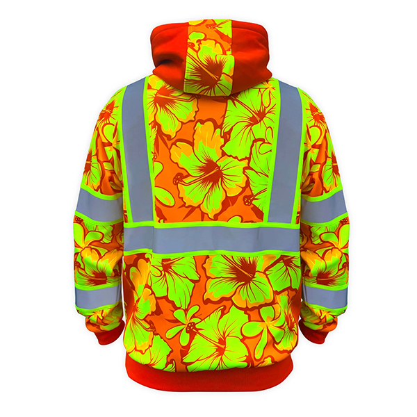 SafetyShirtz SS360 Tropic Heat - Orange - Type-R - Class 3 - Reflective Safety Hoodie - Image 3