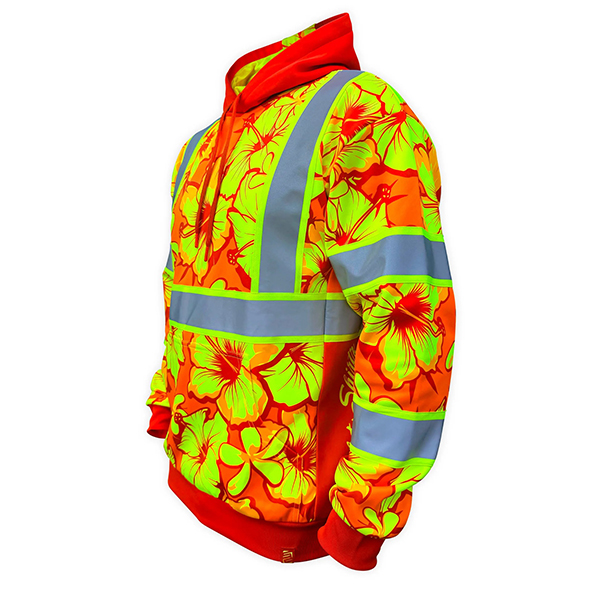SafetyShirtz SS360 Tropic Heat - Orange - Type-R - Class 3 - Reflective Safety Hoodie - Image 2