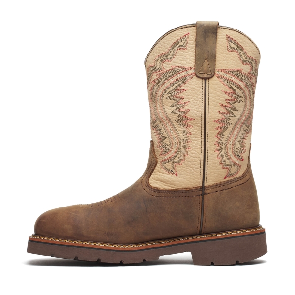 Thorogood Western Work - WP 11" Crazy Horse/Rawhide Nano Square Toe - Image 4