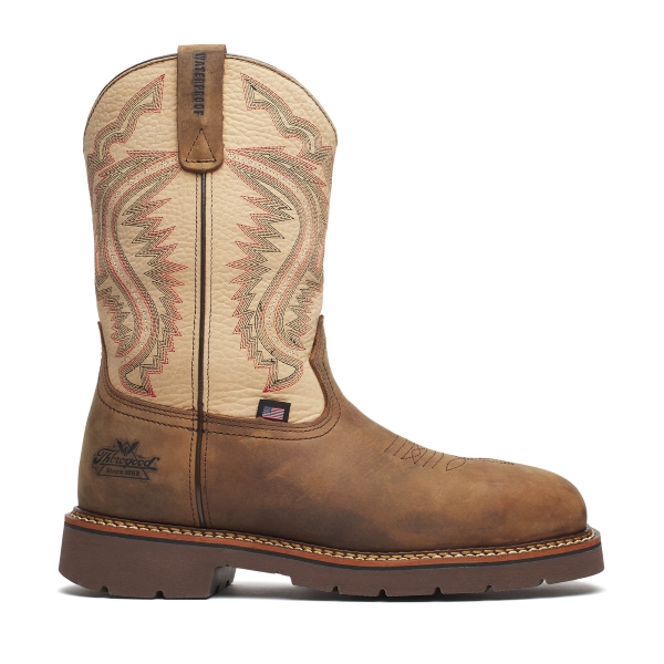 Thorogood Western Work - WP 11" Crazy Horse/Rawhide Nano Square Toe - Image 2