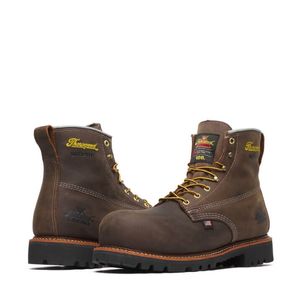 Thorogood American Legacy - Waterproof + Insulated - 6" Crazy Horse Nano Safety Toe - Image 3
