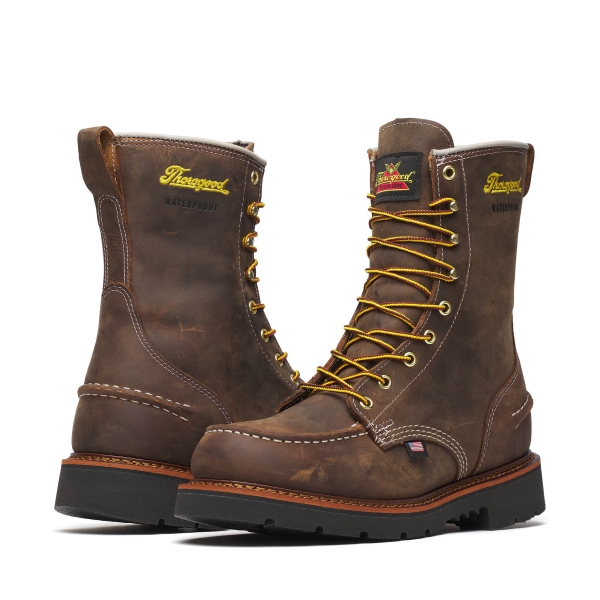 Thorogood 1957 Series - Waterproof - 8" Crazy Horse Moc Toe - MAXWear90 - Image 3