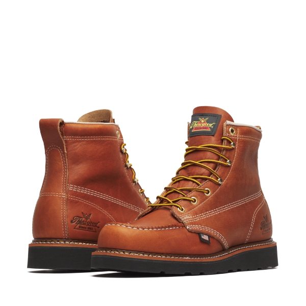 Thorogood American Heritage - 6" Tobacco Moc Toe Black Wedge - Image 3