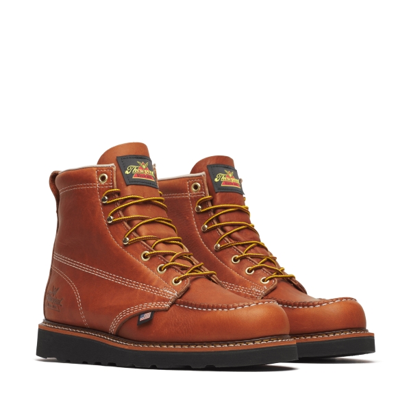 Thorogood American Heritage - 6" Tobacco Moc Toe Black Wedge