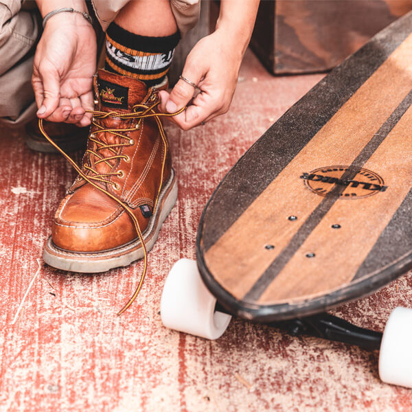 Thorogood American Heritage - 6" Tobacco Moc Toe - MAXWear Wedge - Image 7