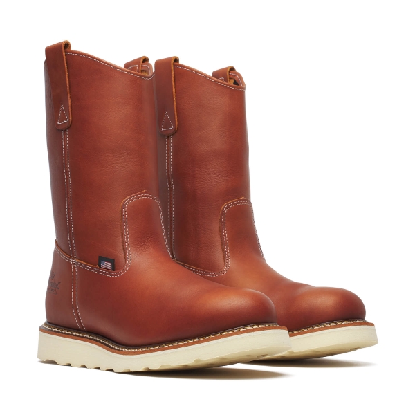 Thorogood American Heritage - 11" Tobacco Pull-on Wellington - MAXWear Wedge