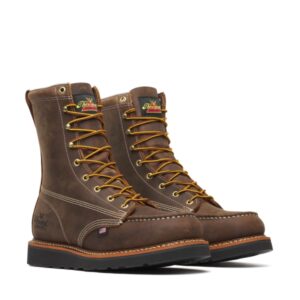 Thorogood American Heritage - 8" Crazy Horse - Moc Toe Black MAXWear Wedge