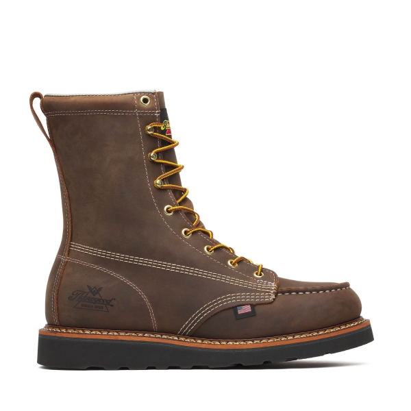 Thorogood American Heritage - 8" Crazy Horse - Moc Toe Black MAXWear Wedge - Image 2