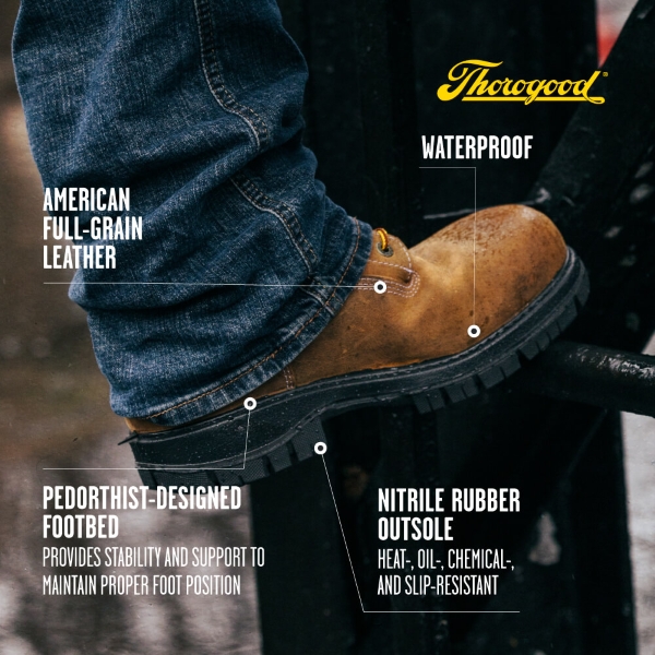 Thorogood Genesis Series - 8" Chestnut - Waterproof - Image 8