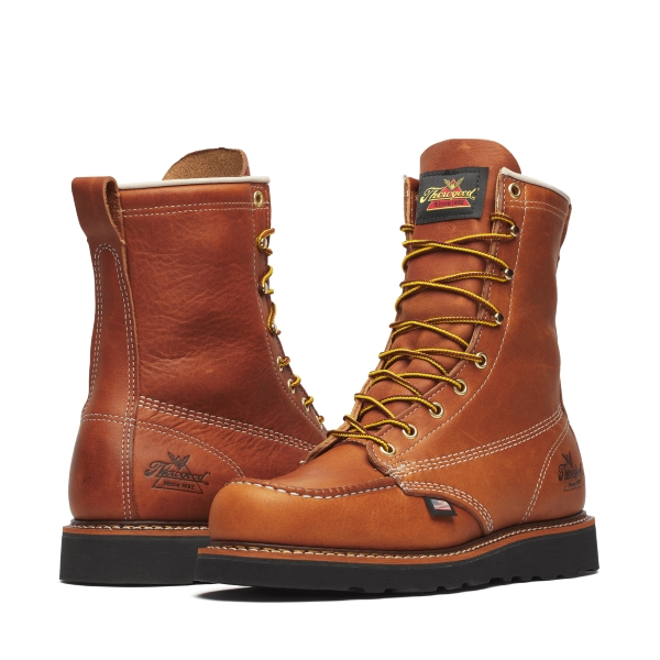 Thorogood American Heritage - 8" Tobacco Moc Toe Black Wedge - Image 3