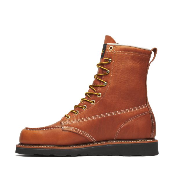 Thorogood American Heritage - 8" Tobacco Moc Toe Black Wedge - Image 4