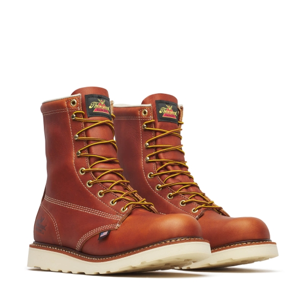 Thorogood American Heritage - 8" Tobacco Plain Toe MAXWear Wedge