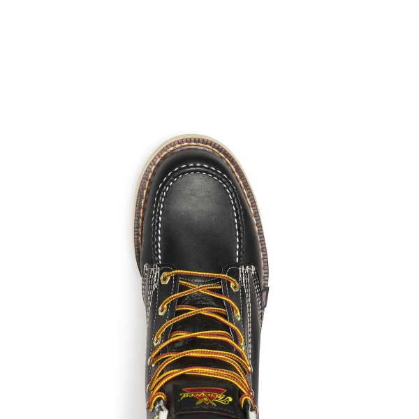 Thorogood American Heritage - 6" Black Moc Toe - MAXWear Wedge - Image 6
